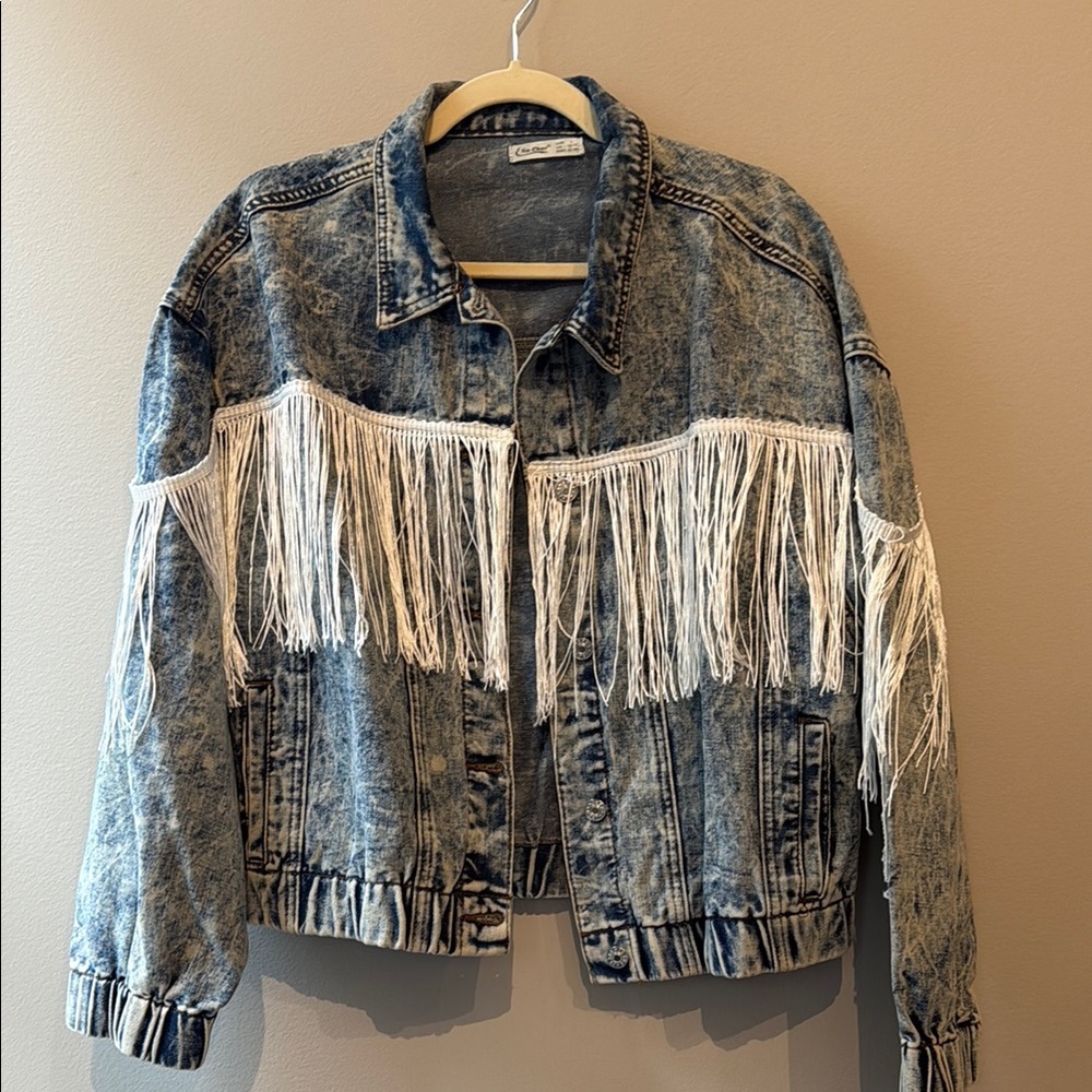 Denim Fringe Jacket